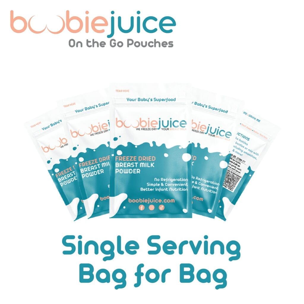 BoobieJuice Freeze dried breast milk  On the Go Travel Packs