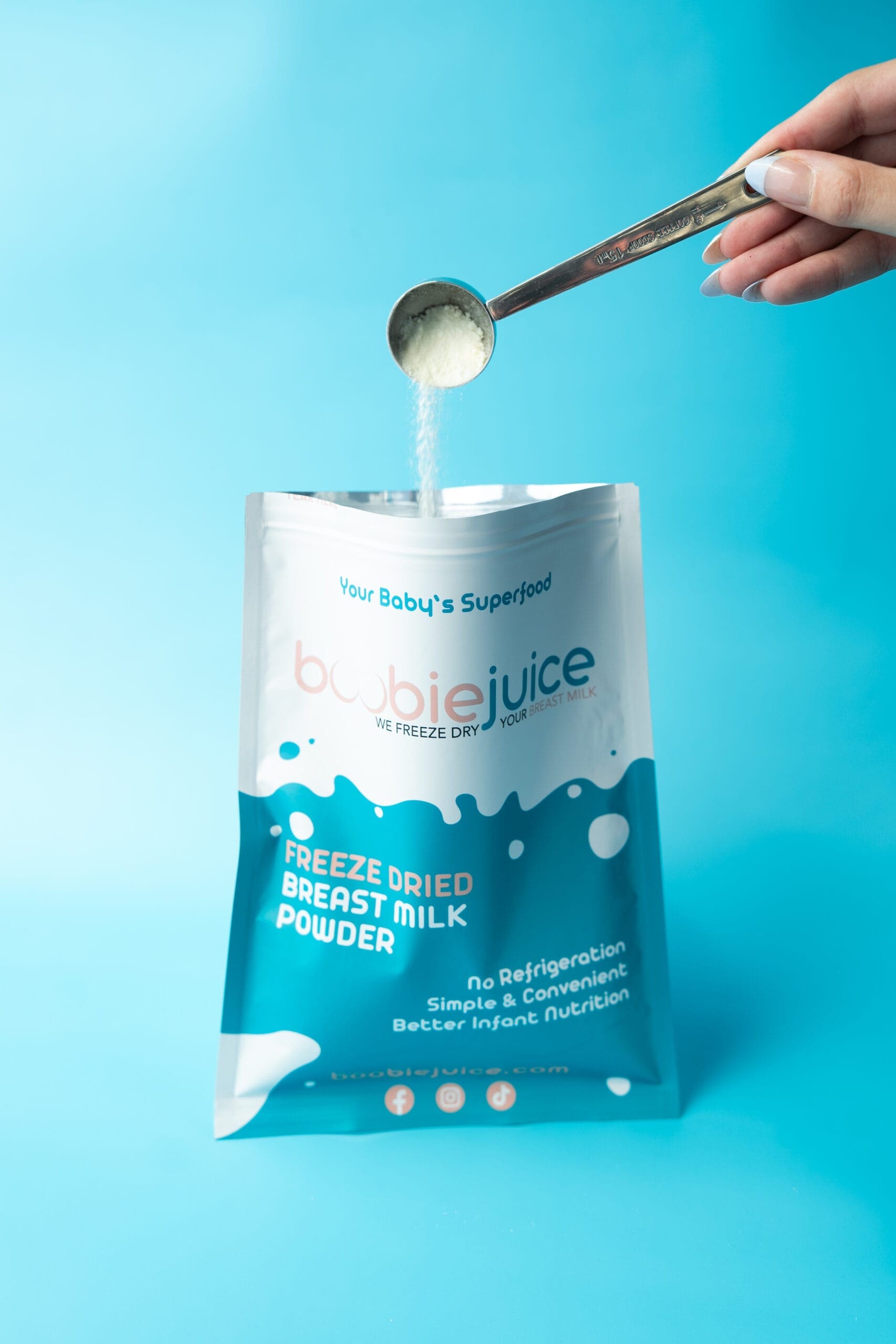 BoobieJuice Freeze-dried breast milk on the go pouchs